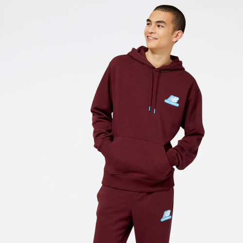 New Balance Essentials Stacked Rubber PO Hoodie MP23912-NBY-MT23910-NBY
