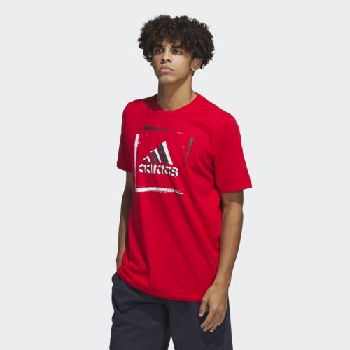 ADIDAS TWO-TONE STENCIL SHORT SLEEVE GRAPHIC TEE HS2518