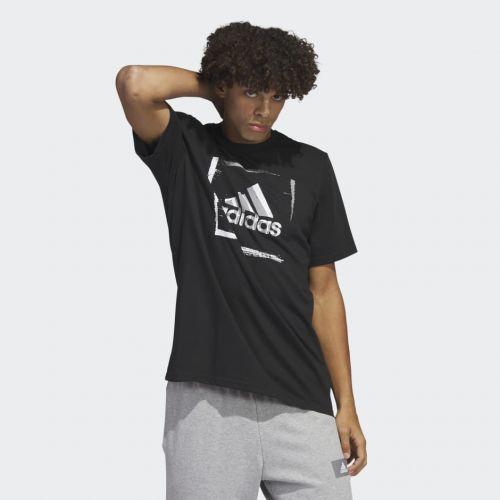 ADIDAS TWO-TONE STENCIL SHORT SLEEVE GRAPHIC TEE HS2519