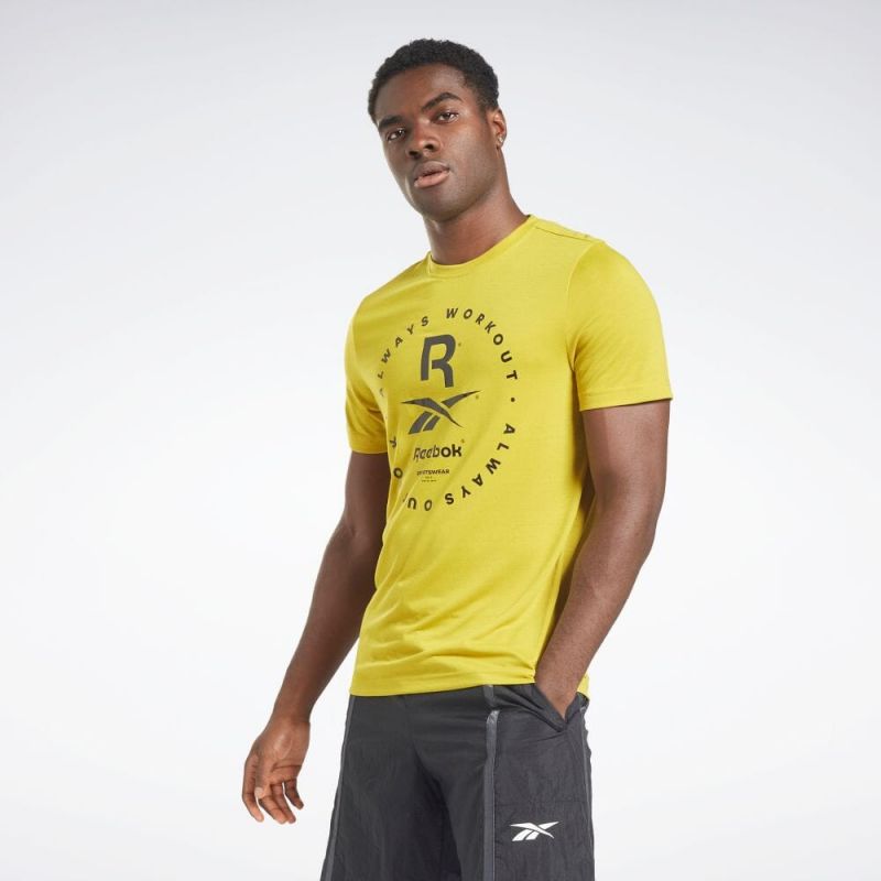 Tee shirt on sale reebok jaune